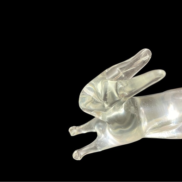 Vintage Pilgrim Clear Glass Rabbit Figurine, Laying Down Bunny - Picture 6 of 12